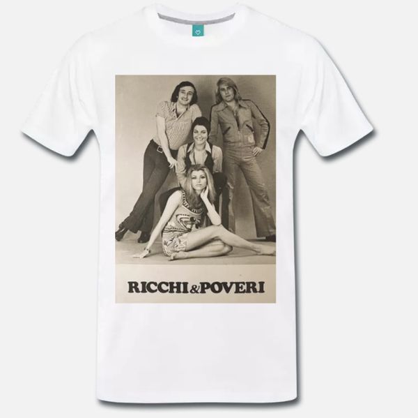 

футболку ricchi e poveri sara 'perche' ти амо винтаж anni 70 1 с-м-l-xl-2xl-3xl