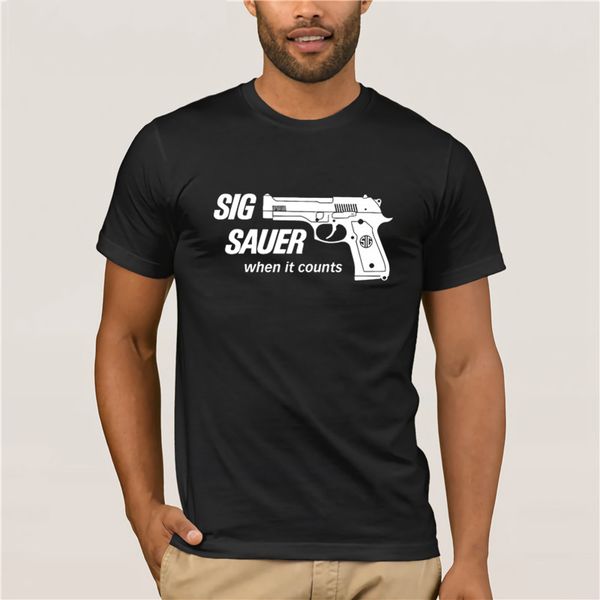 

new fashion t-shirt new brand printed short sleeve sig sauer men tees mens summer mens t shirt