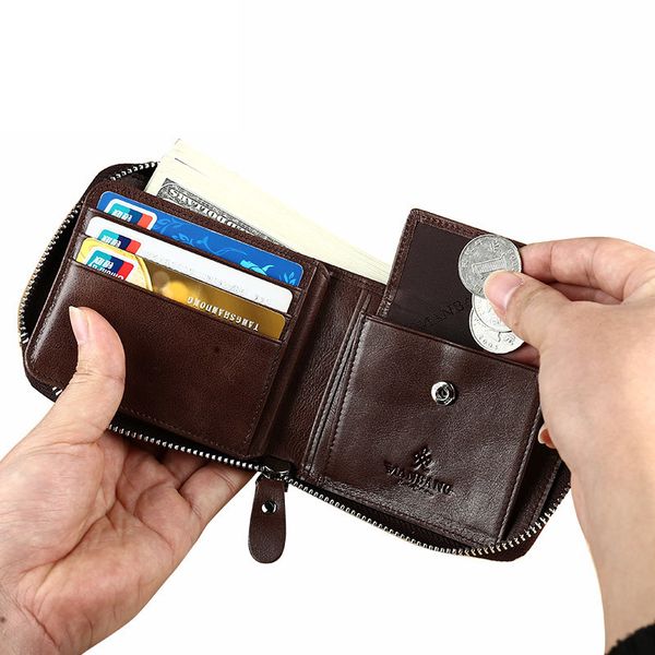 

подлинная кожаный кошелек человек моды монет карманный малый vintage мужчины кошелек мужской короткий держатель карты кошелек мини-кошелек, Red;black