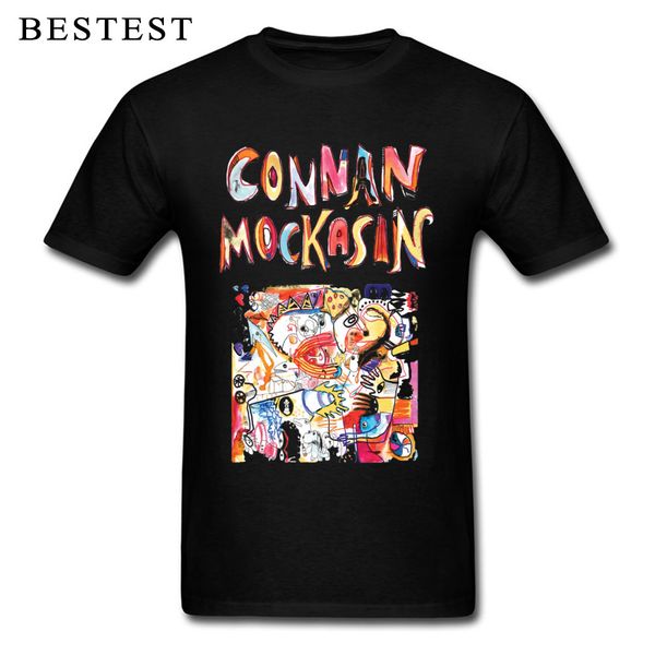 

graffiti art t-shirt men 2019 new tshirt connan mockasin letter t shirt new zealand musician hip hop tees cotton streetwear