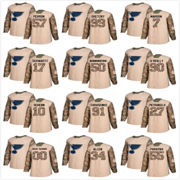 

сент-луис блюз 2019 чемпионы кубка стэнли 90 о'райли 91 vladimir 50 binnington camo аутентичного дня ветераны прошитого хоккей, Black;red