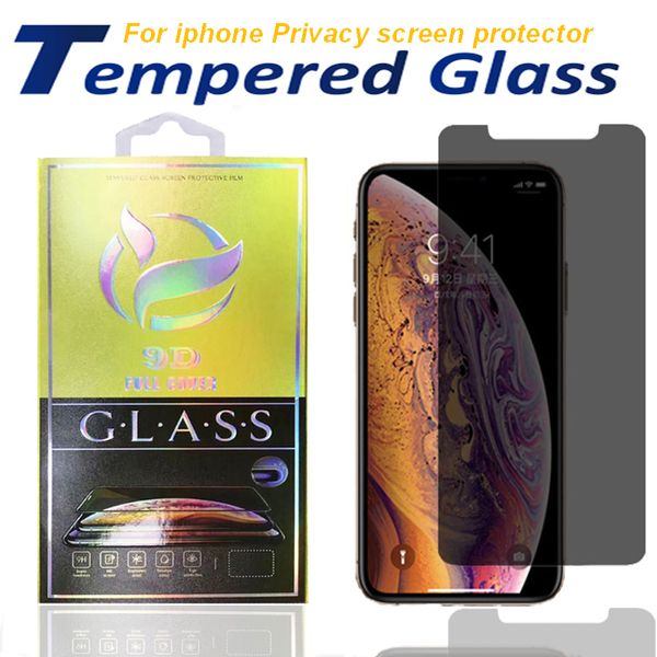 

privacy screen protector for iphone 12 11 pro xs max x xr 7 8 tempered glass with paper box