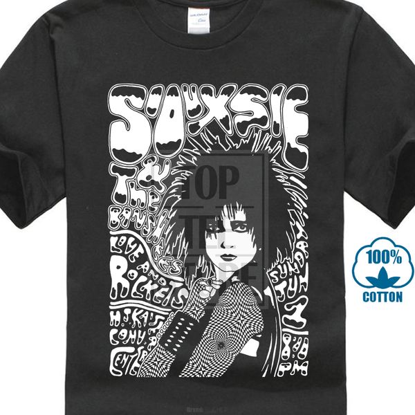 

mens black t shirt siouxsie sioux & the banshees post punk goth gig flyer s 5xl 017599