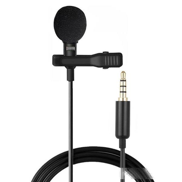 

microphones basspal 1.5m mini portable microphone 3.5mm jack lavalier tie clip microphone mini audio mic for computer phone laptop