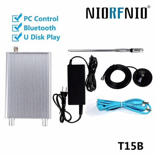 

nio-t15b 15w pll fm transmitter small radio station equipment with bluetooth pc control