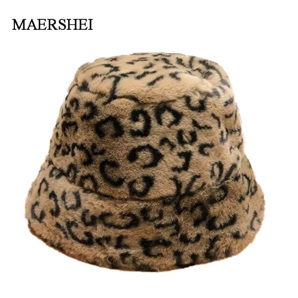 

thick warm winter bucket hats for women 2020 faux fur fishing caps leopard outdoor plush fluffy fisherman hat lady panama casual, Blue;gray
