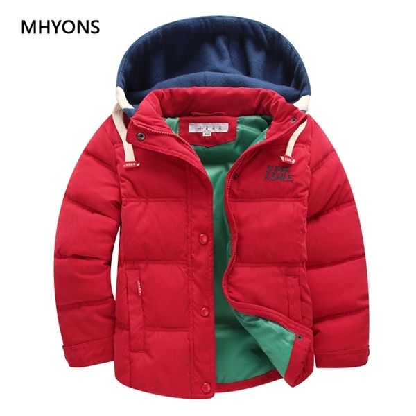 

2019 children winter kids outerwear casual hooded jacket for waterproof clothes 6-14t boys warm coats c0924, Blue;gray
