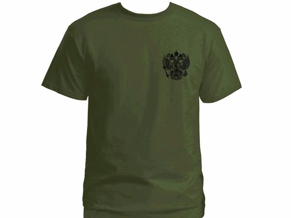 

горячая продажа лето герб двухголовый роман eagle army green 100% хлопок футболка футболки