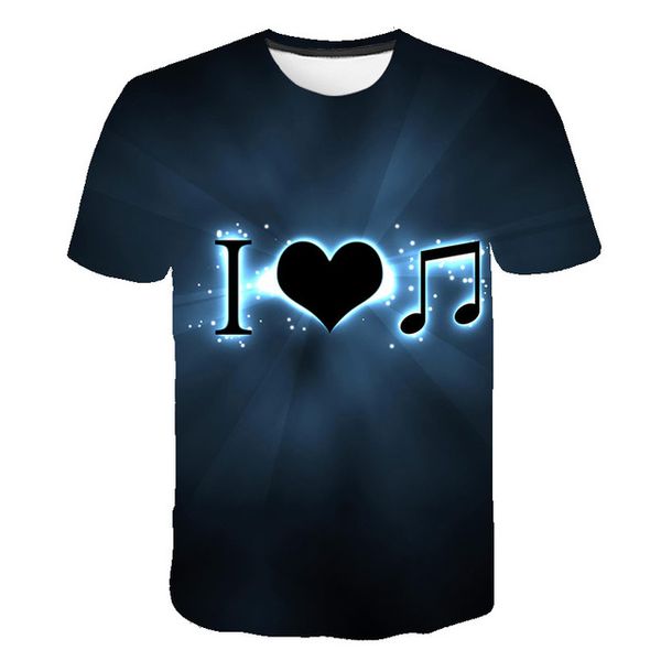 

new music guitar o collar abstract 3d print shirts anime graphic plus size men clothing