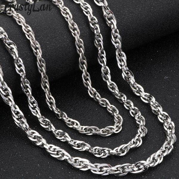 

hip hop rocker massive jewelry for men 5/7mm thick 66cm long chain link mens necklaces 316l stainless steel friends gifts, Silver