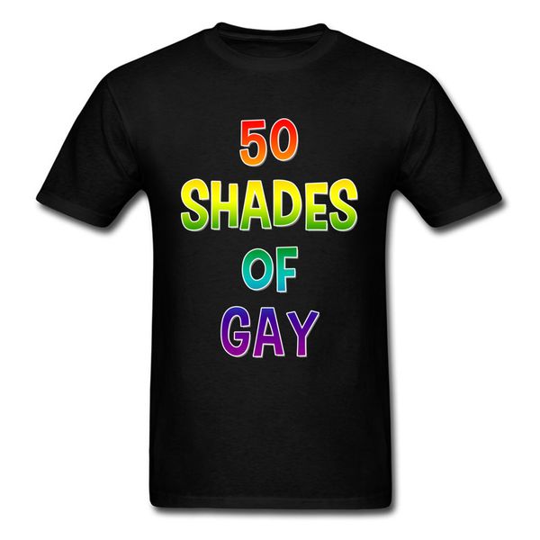 

gay pride t shirt mens t-shirt 50 shades of gay lgbt tshirt printed letter clothing funny tees pure cotton crewneck black