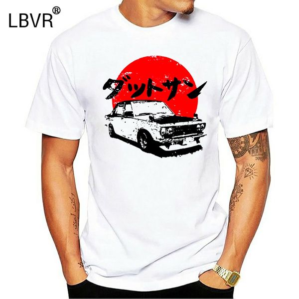 

datsun 510 japanese vintage old style car t shirt men short sleeve male round neck 100% cotton white casual boy gift