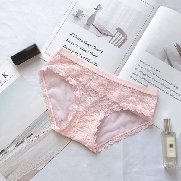 

summer new lace underwear women's low waist ultra-thin seamless hip-lifting ladies briefs, Black;pink
