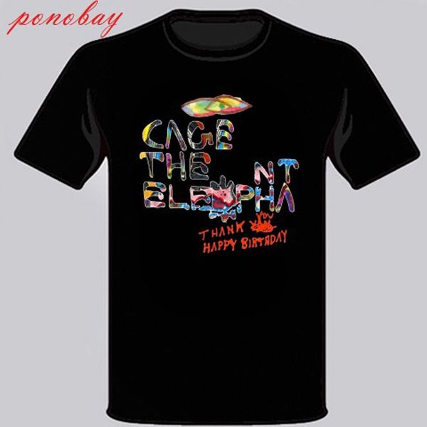 

new cage the elephant thank you happy birthday mens black t-shirt size s-3xl