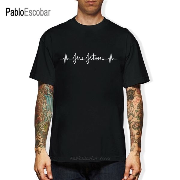 

brazilian jiu jitsu heartbeat t shirt mma bjj pulse tee print t-shirts