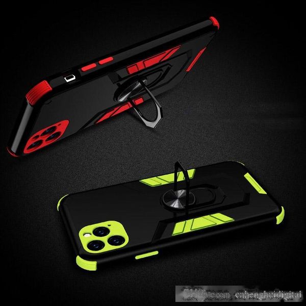 

for samsung galaxy s10 plus s10 note 10 10 pro hybrid shockproof armor stand metal ring magnetic car holder cover cases oppbag