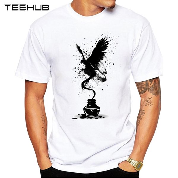 

2019 teehub мужская мода чернила eagle printed t-shirt с коротким рукавом новизна конструкции tops охладить tee