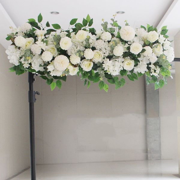 

upscale artificial silk peonies rose flower row arrangement supplies for wedding arch backdrop centerpieces diy supplies