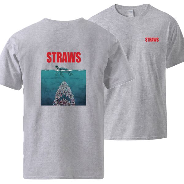 

straws print mens tshirts summer mens short sleeve soft 100% cotton t shirts breathable fitness streetwear tshirts tees