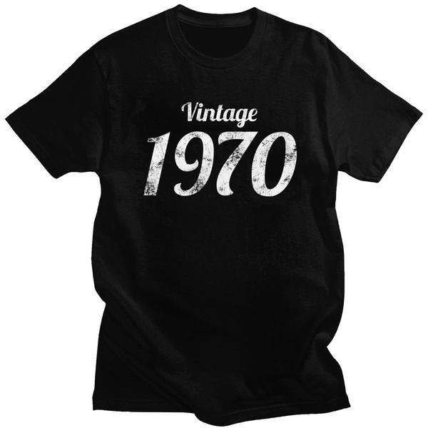 

vintage 1970 t shirt men's 100% cotton 50 years old tshirt 50th birthday gift tee crew neck short sleeve urban 70s t-shirt merch