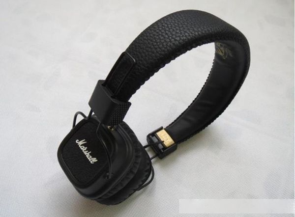 

marshall major ii 2.0 wired headphones in black dj studio headphones deep bass noise isolating headset for mobile phone