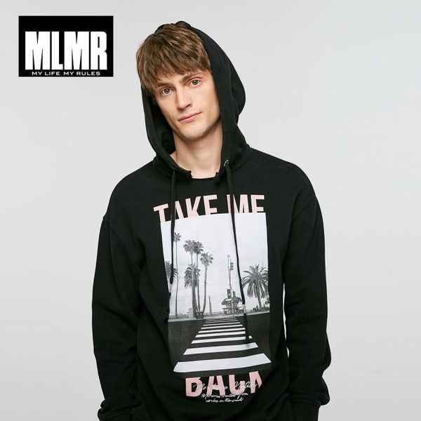 

jackjones men's fashion printed sports hoodies hiphop menswear kg-671, Black