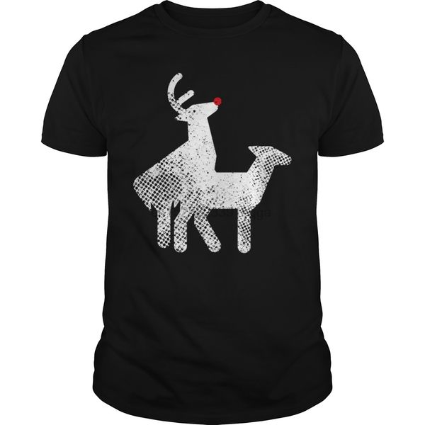 

men short sleeve tshirt christmas rudolph funny cool women t-shirt