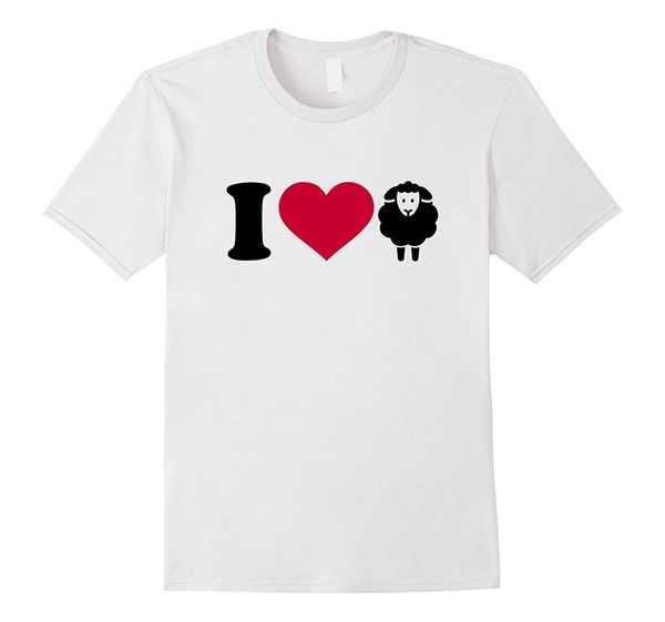 

i love sheep t-shirt 2018 new fashion men's tee male pre-cotton clothing 100% cotton punk gray style anime