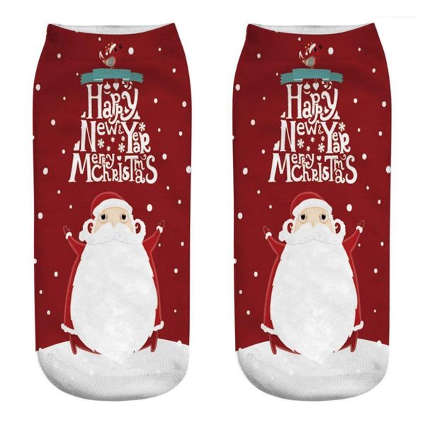 

women sock comfortable designer fashion women sock christmas 3d printed cartoon women sock nonslip breathable absorbent, Black;white