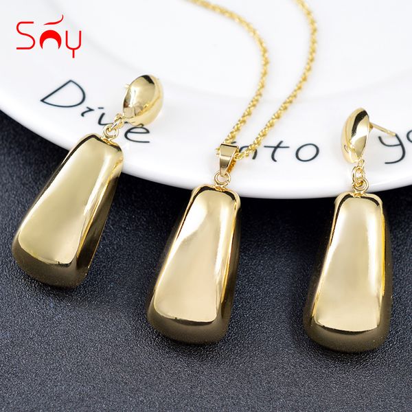 

sunny jewelry selling square jewelry set for women necklace earrings pendant fashion findings for party gift, Silver