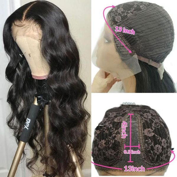 

t part 28 inches hd transparent lace front wig body wave wig short wavy human hair wigs for women black remy brazilian hair wigs, Black;brown