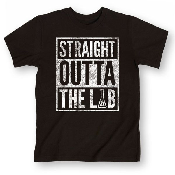 

2019 men's fashion short sleeved camisetas straight outta the lab-short sleeve tee tee