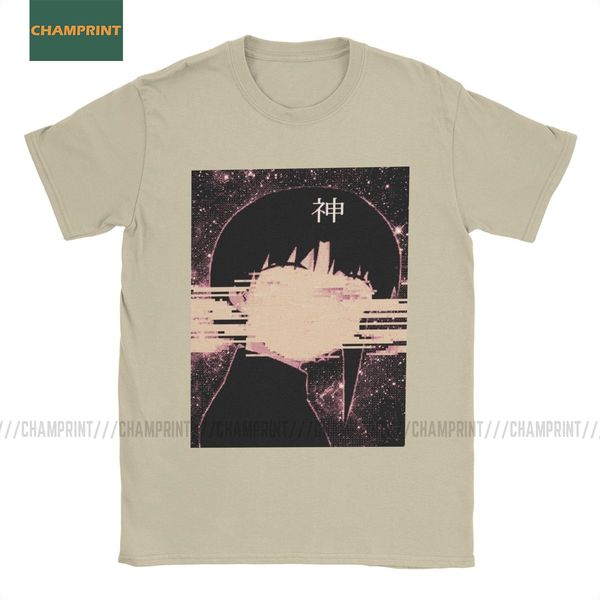 

men's t-shirt wired god serial experiments lain cotton tees short sleeve iwakura manga girl sci fi t shirts o neck plus size