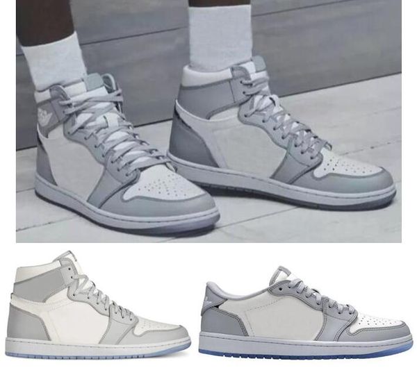 

new 1 high og travis scotts cactus jack suede white grey basketball shoes men women 1s sports trainers sneakers chaussures