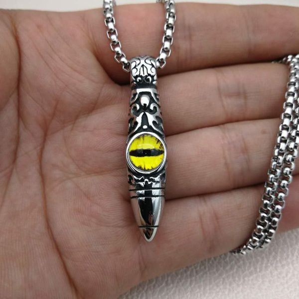 

сглаза подвеска ожерелья punk ретро нержавеющей стали для мужчин rock jewelry drop доставка, Silver