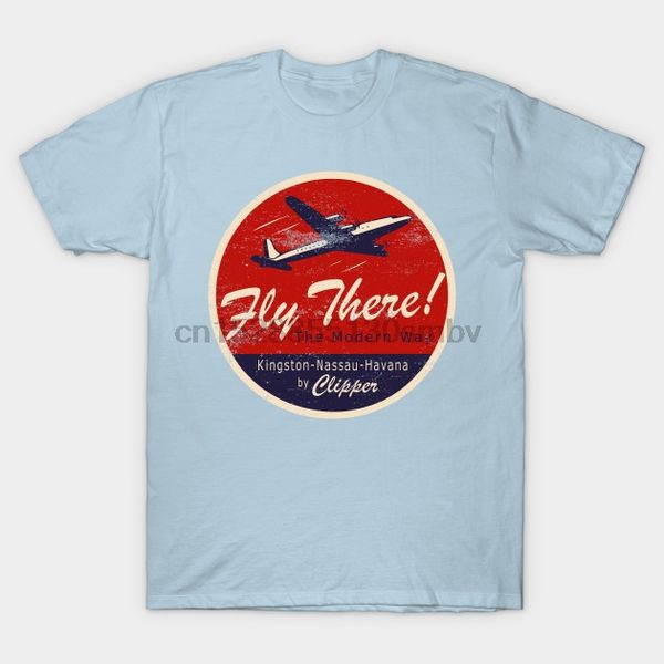 

мужчины тенниски vintage air travel fly там! современный способ ретро урожай путешествия t рубашка женщин t-shirt тройники топ