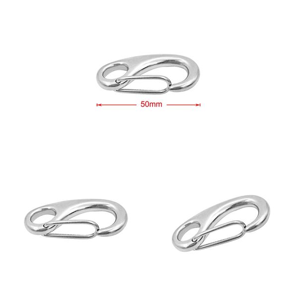 

3pieces marine 316 stainless steel spring snap hook boat anchor rigging clip