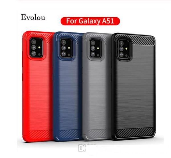 

carbon fiber texture brushed case for samsung galaxy a51 s11 plus s10 s11e silicone shockproof case for samsung note 10 8 9 s11 phone cover