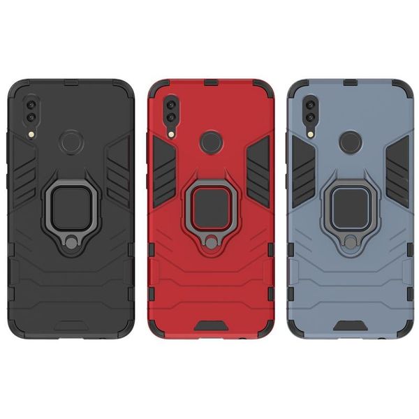 

hybrid armor 2 in 1 case for huawei p smart 2019 magnetic car phone finger holderphone case