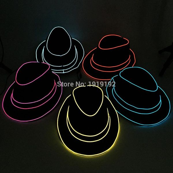

party hats wholesale 10 pcs hat birthday gift colors available led neon light el glow caps flashing powered by 1.5v battery
