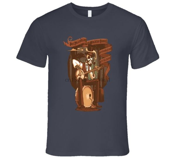 

doc franklin revitalizing banjo player pipe t shirt