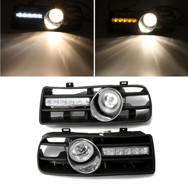 

одна пара передний нижний боковой бампер решетка с led fog light drl свет для