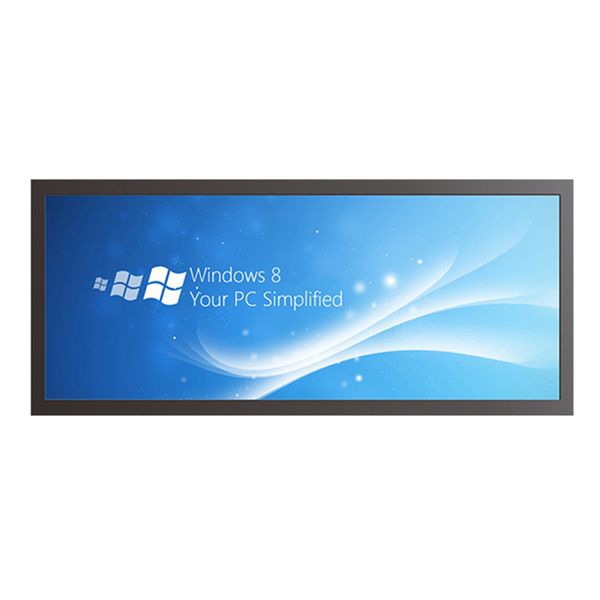 

20,3 дюймового ultra wide растянутого бар lcd digital signage полка супермаркет край экран размер дисплея 476x198mm