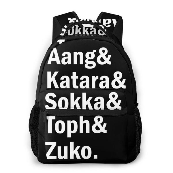 

team avatar aang, katara, sokka, and zuko print large capacitydaily casual new fashion school the last airbender bag