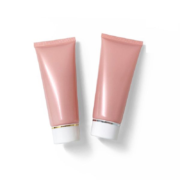 

storage bottles & jars empty 100g 100ml facial cleaner soft tube bright pink refillable cosmetic container makeup emulsion squeeze 25 pcs/lo