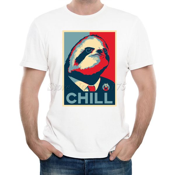 

new arrivals 2019 men's summer funny vote sloth printed t shirt cool casual tee
