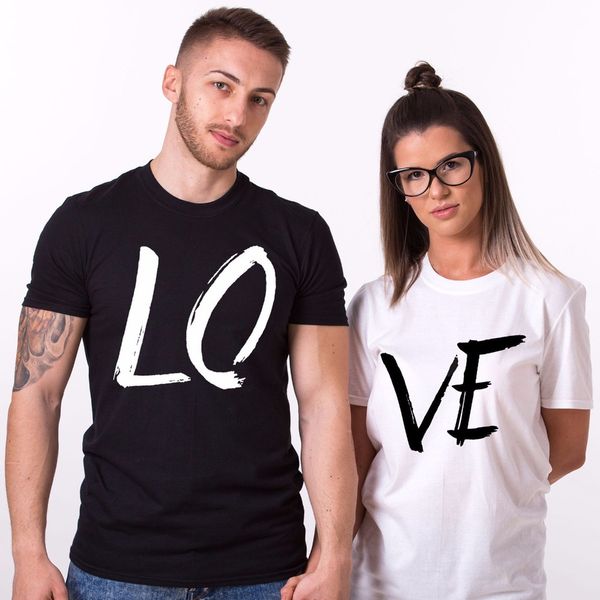 

new fashion men design a shirt matching couple t-shirts love family clothes his and hers outfits love tee shirt design