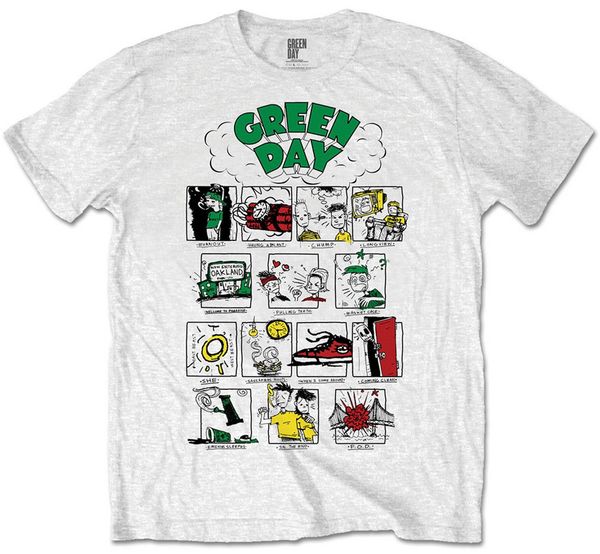 

green day 'dookie comic strip 't-shirt - neu und offiziell novelty cool men short sleeve t shirt solid color