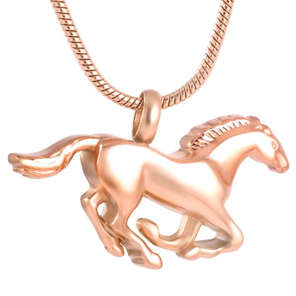 

chains ijd8669 stainless steel horse cremation eternal memory memorial pendant for ashes urns keepsake necklace jewelry, Silver