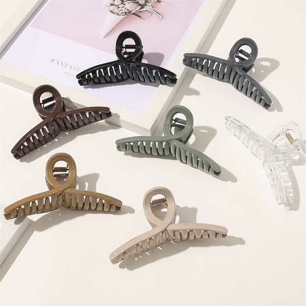 

hair accessories korean claw clip clips for women simple cross solid color glossy girls
